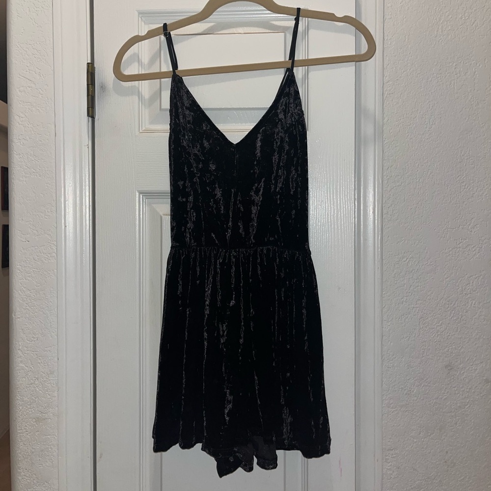 Pacsun Black Velvet Romper